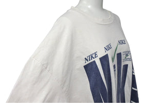 NIKE ナイキ ヴィンテージ 半袖Tシャツ トップス 90's U.S.A製 コットン ホワイト ブルー グリーン サイズXL 良品 中古 4c069568