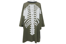 Load image into Gallery viewer, KAPITAL キャピタル Bone pt T-shirts バックボーンプリント クルーネックTシャツ グレー 美品 中古 4c069571