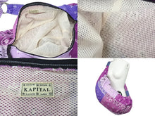 Load image into Gallery viewer, 極美品 KAPITAL キャピタル バンダナ ビーチ スナフキン ショルダーバッグ JAPAN製 コットン パープル ホワイト ブラック 中古 4c069574