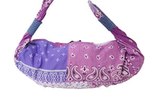 Load image into Gallery viewer, 極美品 KAPITAL キャピタル バンダナ ビーチ スナフキン ショルダーバッグ JAPAN製 コットン パープル ホワイト ブラック 中古 4c069574