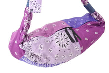 Load image into Gallery viewer, 極美品 KAPITAL キャピタル バンダナ ビーチ スナフキン ショルダーバッグ JAPAN製 コットン パープル ホワイト ブラック 中古 4c069574