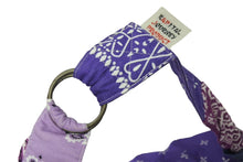Load image into Gallery viewer, 極美品 KAPITAL キャピタル バンダナ ビーチ スナフキン ショルダーバッグ JAPAN製 コットン パープル ホワイト ブラック 中古 4c069574