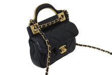 Load image into Gallery viewer, 極美品 CHANEL シャネル マトラッセ チェーン ミニ ショルダーバッグ 31番台 ブラック ラムスキン ココマーク ゴールド金具 中古 4c069578
