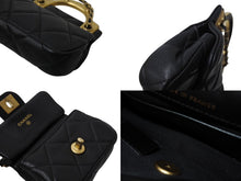 Load image into Gallery viewer, 極美品 CHANEL シャネル マトラッセ チェーン ミニ ショルダーバッグ 31番台 ブラック ラムスキン ココマーク ゴールド金具 中古 4c069578
