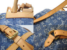 Load image into Gallery viewer, LOUIS VUITTON ルイヴィトン サックアドGM リュック バックパック M95056 モノグラムデニム ブルー ゴールド金具 美品 中古 4c069583