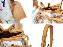 画像をギャラリービューアに読み込む, LOUIS VUITTON ルイヴィトン プチ ノエ ショルダーバッグ M42229 モノグラム マルチカラー PVC ヌメ革 ホワイト 美品 中古 4c069598