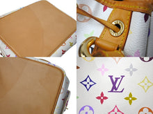 画像をギャラリービューアに読み込む, LOUIS VUITTON ルイヴィトン プチ ノエ ショルダーバッグ M42229 モノグラム マルチカラー PVC ヌメ革 ホワイト 美品 中古 4c069598