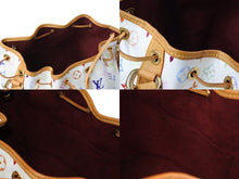 画像をギャラリービューアに読み込む, LOUIS VUITTON ルイヴィトン プチ ノエ ショルダーバッグ M42229 モノグラム マルチカラー PVC ヌメ革 ホワイト 美品 中古 4c069598