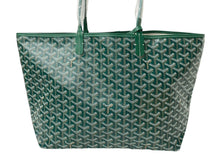 画像をギャラリービューアに読み込む, 新品未使用 GOYARD ゴヤール サンルイPM バッグ トートバッグ STLOUIPMLTY09CL09P PVC レザー ヘリンボーン グリーン 中古 4c069627