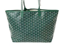 画像をギャラリービューアに読み込む, 新品未使用 GOYARD ゴヤール サンルイPM バッグ トートバッグ STLOUIPMLTY09CL09P PVC レザー ヘリンボーン グリーン 中古 4c069627