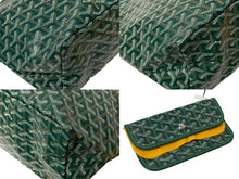画像をギャラリービューアに読み込む, 新品未使用 GOYARD ゴヤール サンルイPM バッグ トートバッグ STLOUIPMLTY09CL09P PVC レザー ヘリンボーン グリーン 中古 4c069627