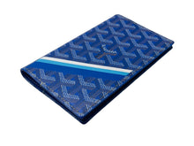 Load image into Gallery viewer, 極美品 GOYARD ゴヤール パスケース パスポートケース グルネル PVCコーティングキャンバス ブルー マーカジュ 中古 4c069640