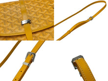 Load image into Gallery viewer, 新品同様 GOYARD ゴヤール ベルヴェデーレPM バッグ ショルダーバッグ イエロー PVC レザー ヘリンボーン柄 中古 4c069646