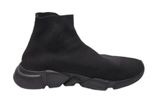 Load image into Gallery viewer, BALENCIAGA バレンシアガ スピードトレーナー ブラック ロゴ スニーカー ブラック コットン サイズ43 美品 中古 4c069658