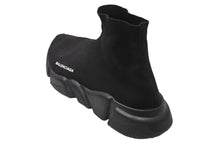 Load image into Gallery viewer, BALENCIAGA バレンシアガ スピードトレーナー ブラック ロゴ スニーカー ブラック コットン サイズ43 美品 中古 4c069658
