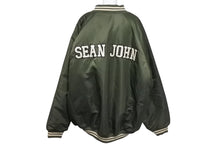画像をギャラリービューアに読み込む, SEAN JOHN ショーンジョン スタジャン サイズXXL カーキ コットン ナイロン ラグラン ロゴ 刺繍 美品 中古 4c069665