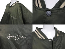 画像をギャラリービューアに読み込む, SEAN JOHN ショーンジョン スタジャン サイズXXL カーキ コットン ナイロン ラグラン ロゴ 刺繍 美品 中古 4c069665
