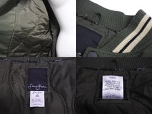 画像をギャラリービューアに読み込む, SEAN JOHN ショーンジョン スタジャン サイズXXL カーキ コットン ナイロン ラグラン ロゴ 刺繍 美品 中古 4c069665