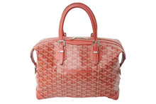 Load image into Gallery viewer, 新品同様 GOYARD ゴヤール ボストンバッグ ボーイング30 レッド PVCコーティングキャンバス レザー シルバー金具 中古 4c069703