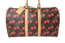 画像をギャラリービューアに読み込む, 新品同様 LOUIS VUITTON ルイヴィトン キーポル45 ボストンバッグ M95011 モノグラムチェリー 村上隆 PVC レザー 中古 4c069717