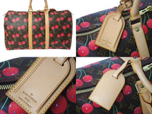 画像をギャラリービューアに読み込む, 新品同様 LOUIS VUITTON ルイヴィトン キーポル45 ボストンバッグ M95011 モノグラムチェリー 村上隆 PVC レザー 中古 4c069717