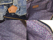 画像をギャラリービューアに読み込む, LOUIS VUITTON ルイ ヴィトン スピーディ30 ハンドバッグ M95380 モノグラムデニム パッチワーク インディゴ 美品 中古 4c069721