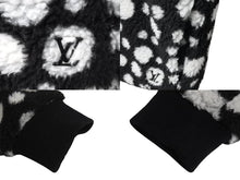 画像をギャラリービューアに読み込む, 極美品 LOUISVUTTON ルイヴィトン 草間彌生 インフィニティドットフリースブルゾン HOY38WXX0 ホワイト ブラック XL 中古 4c069727