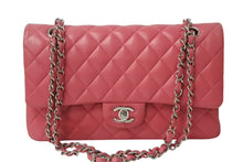 画像をギャラリービューアに読み込む, 極美品 CHANEL シャネル チェーンショルダーバッグ マトラッセ25 Wフラップラップ ラムスキン ピンク シルバー 29番台 中古 4c069745