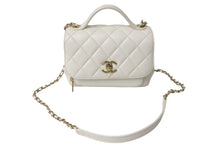 画像をギャラリービューアに読み込む, 極美品 CHANEL シャネル ビジネスアフィニティ マトラッセ トップハンドル チェーンショルダーバッグ キャビアスキン 中古 4c069746