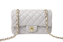 画像をギャラリービューアに読み込む, 極美品 CHANEL シャネル ミニマトラッセ 20 Sフラップ Sショルダーバッグ ランダム番台 ラムスキン グレー ゴールド金具 中古 4c069749