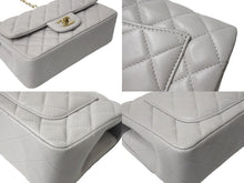 画像をギャラリービューアに読み込む, 極美品 CHANEL シャネル ミニマトラッセ 20 Sフラップ Sショルダーバッグ ランダム番台 ラムスキン グレー ゴールド金具 中古 4c069749