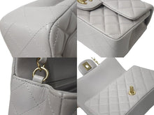 画像をギャラリービューアに読み込む, 極美品 CHANEL シャネル ミニマトラッセ 20 Sフラップ Sショルダーバッグ ランダム番台 ラムスキン グレー ゴールド金具 中古 4c069749
