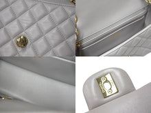 画像をギャラリービューアに読み込む, 極美品 CHANEL シャネル ミニマトラッセ 20 Sフラップ Sショルダーバッグ ランダム番台 ラムスキン グレー ゴールド金具 中古 4c069749