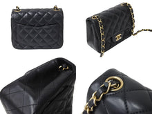 画像をギャラリービューアに読み込む, CHANEL シャネル ミニマトラッセ 17cm チェーンショルダーバッグ ブラック 27番台 レザー ゴールド金具 美品 中古 4c069751