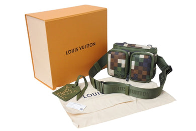 新品未使用 LOUIS VUITTON ルイヴィトン LV トレイル ウェアラブル ウォレット ショルダーバッグ M83169 ダモフラージュ キャンバス 中古 4c069757