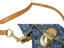 画像をギャラリービューアに読み込む, LOUIS VUITTON ルイヴィトン ミニプリーティ ハンドバッグ M95050 モノグラムデニム レザー ブルー 美品 中古 4c069764