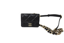 画像をギャラリービューアに読み込む, 新品未使用 CHANEL シャネル チェーンウエストバッグ AP2461 ラムスキン ベルトバッグ キルティング 31番台 ココマーク 中古 4c069771
