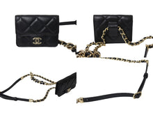 画像をギャラリービューアに読み込む, 新品未使用 CHANEL シャネル チェーンウエストバッグ AP2461 ラムスキン ベルトバッグ キルティング 31番台 ココマーク 中古 4c069771