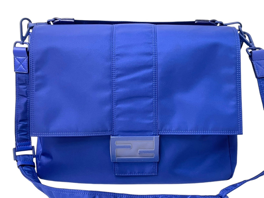 新品未使用 FENDI フェンディ ２WAYショルダーバッグ バゲットメッセンジャーバッグ ラージ 7VA536-AG0P ナイロン ブルー 中古 4c069779