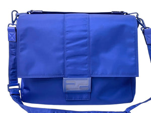 New and unused FENDI 2WAY shoulder bag baguette messenger bag large 7VA536-AG0P nylon blue used 4c069779
