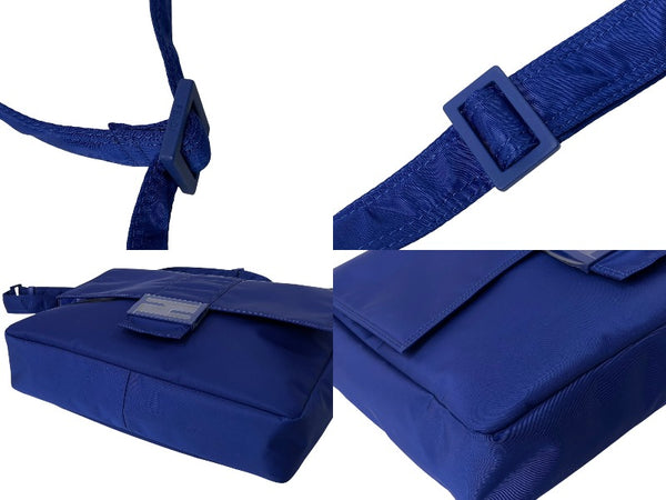 New and unused FENDI 2WAY shoulder bag baguette messenger bag large 7VA536-AG0P nylon blue used 4c069779