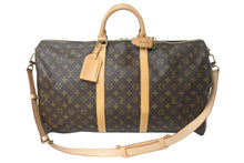 画像をギャラリービューアに読み込む, 極美品 LOUIS VUITTON ルイヴィトン キーポルバンドリエール55 ボストンバッグ M41414 モノグラム PVC レザー ブラウン 中古 4c069780