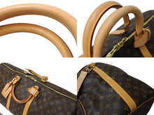 画像をギャラリービューアに読み込む, 極美品 LOUIS VUITTON ルイヴィトン キーポルバンドリエール55 ボストンバッグ M41414 モノグラム PVC レザー ブラウン 中古 4c069780
