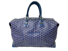 画像をギャラリービューアに読み込む, GOYARD ゴヤール ボウリング45バッグ ボストンバッグ BOWLIN045TY12CL12P ネイビー PVC レザー シルバー金具 良品 中古 4c069781