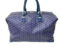 画像をギャラリービューアに読み込む, GOYARD ゴヤール ボウリング45バッグ ボストンバッグ BOWLIN045TY12CL12P ネイビー PVC レザー シルバー金具 良品 中古 4c069781