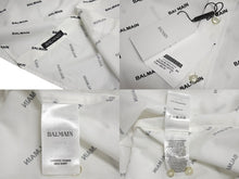 画像をギャラリービューアに読み込む, 新品未使用 BALMAIN バルマン 長袖シャツ 95-104 BA 9912-I01 総柄ロゴ プリント サイズS ホワイト コットン 中古 4c069792
