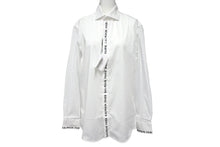 画像をギャラリービューアに読み込む, 新品未使用 BALMAIN バルマン Lettering Logo Over the Placket レタリングロゴ 長袖シャツ 95 BA 9953-I01 サイズS ホワイト 中古 4c069793