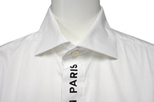 画像をギャラリービューアに読み込む, 新品未使用 BALMAIN バルマン Lettering Logo Over the Placket レタリングロゴ 長袖シャツ 95 BA 9953-I01 サイズS ホワイト 中古 4c069793