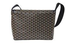 Load image into Gallery viewer, 新品同様 GOYARD ゴヤール カペシアンMM メッセンジャーショルダーバッグ PVC レザー ブラック ブラウン 中古 4c069794