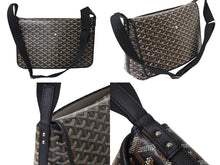 Load image into Gallery viewer, 新品同様 GOYARD ゴヤール カペシアンMM メッセンジャーショルダーバッグ PVC レザー ブラック ブラウン 中古 4c069794